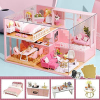 Thumbnail for DIY Dollhouse - Wooden Miniature Doll House Furniture Kit
