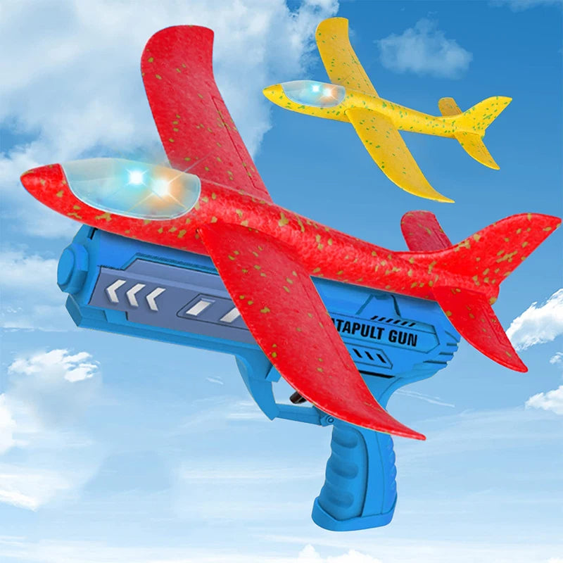 Children Foam Plane Launcher Toy Outdoor