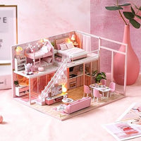 Thumbnail for DIY Miniature Dolls House Kit with Furniture, Music Box, and Dust Cover
