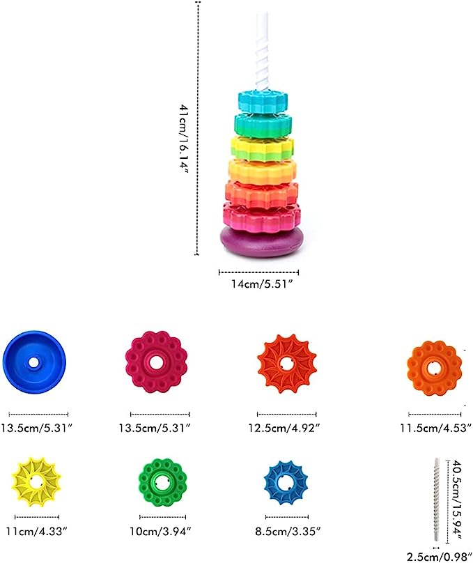 6 Stages Rainbow Stacking Tower