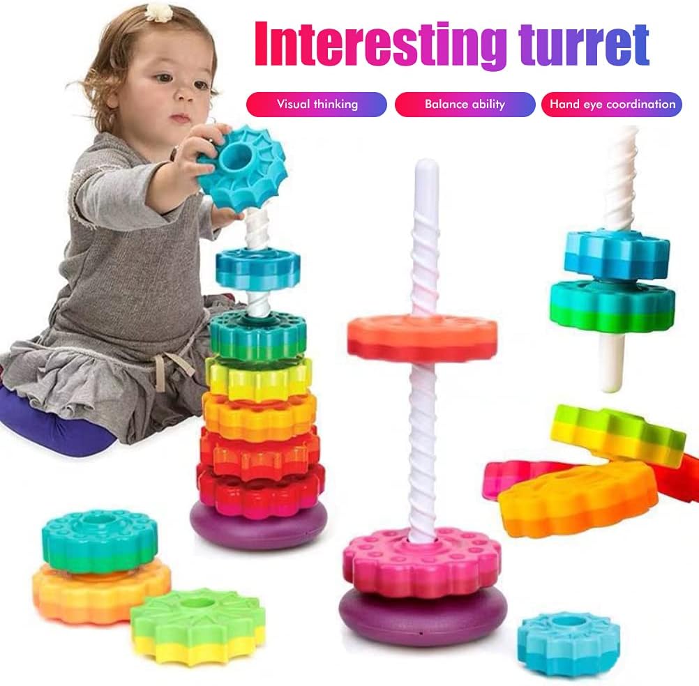 6 Stages Rainbow Stacking Tower