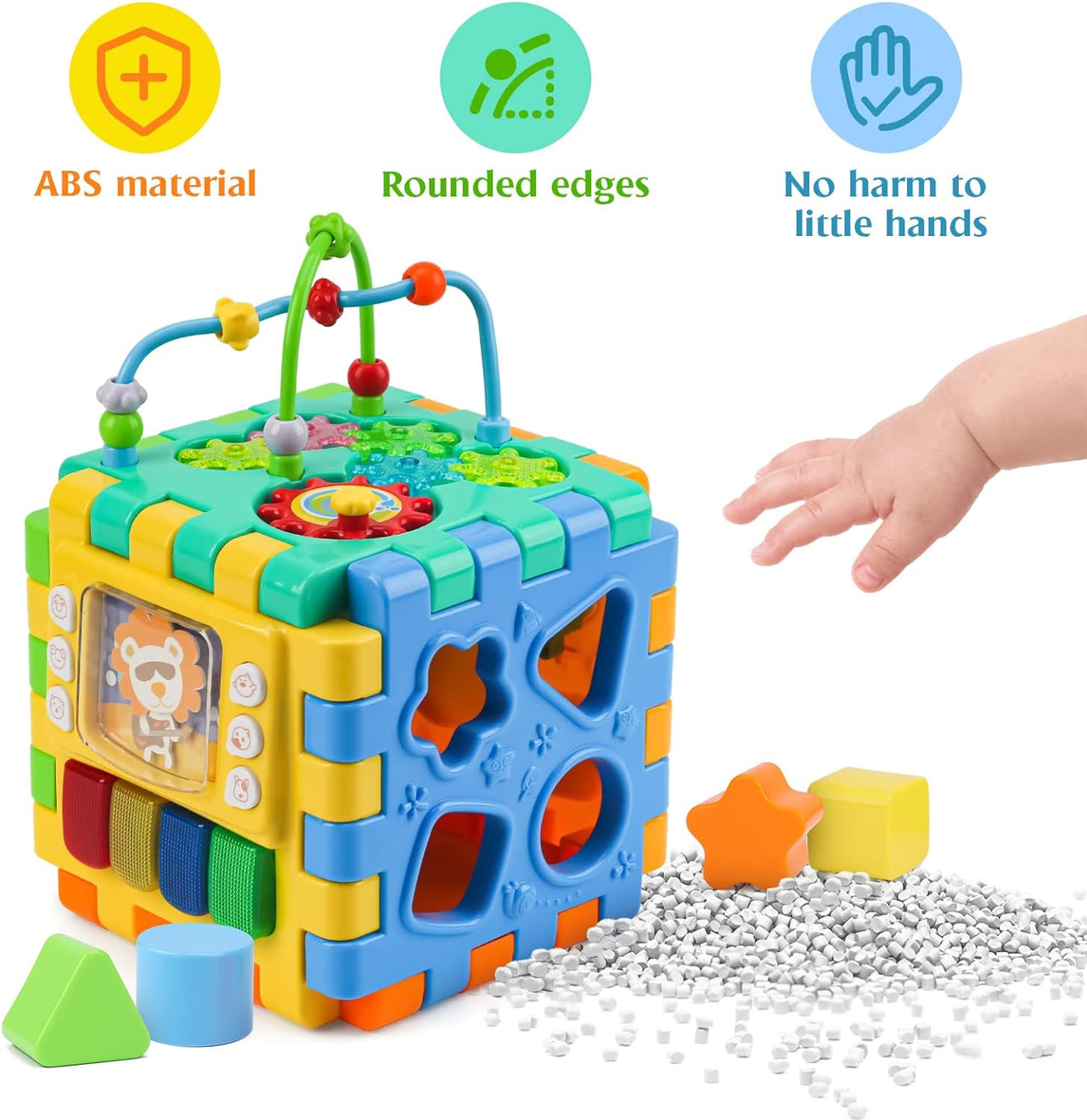6 in 1 Multi-Purpose Learning Cube with MusicAnd Shape Sorter