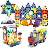 Thumbnail for Kids Magnetic Building Blocks Set 100 Pieces