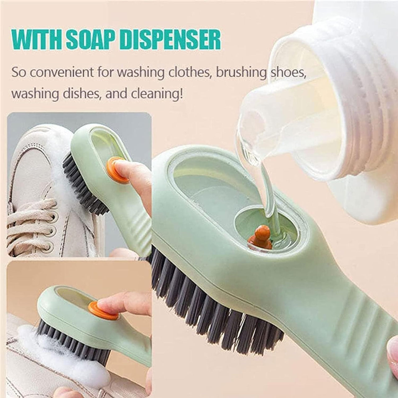 Multifunctional Soft Brush With Cleaning Liquid Adding