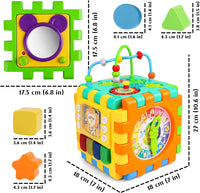 Thumbnail for 6 in 1 Multi-Purpose Learning Cube with MusicAnd Shape Sorter