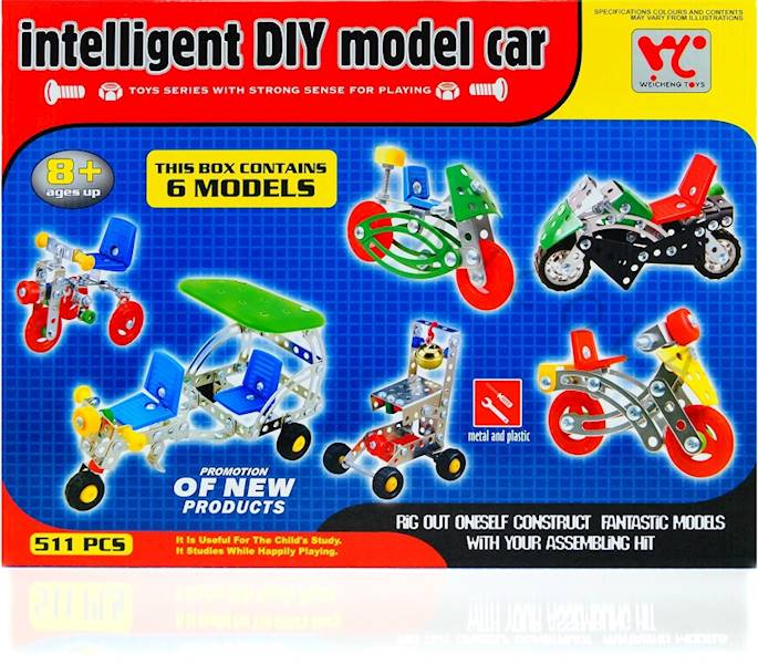 6 in 1 DIY Assemble Intelligent Model Car Toy