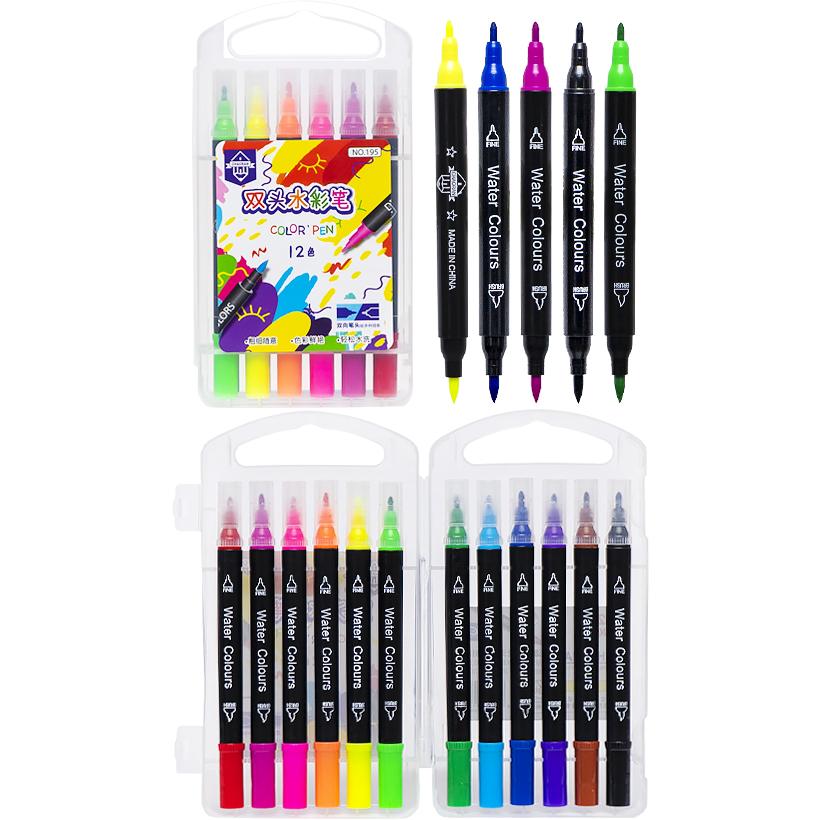 Felt-tip pen 12 colors double-sided