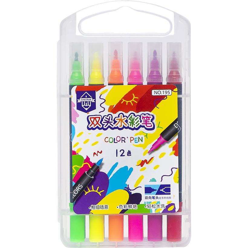 Felt-tip pen 12 colors double-sided