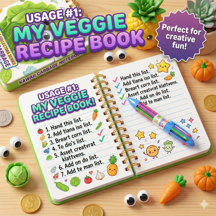 Kawaii Cabbage Spiral Notebook