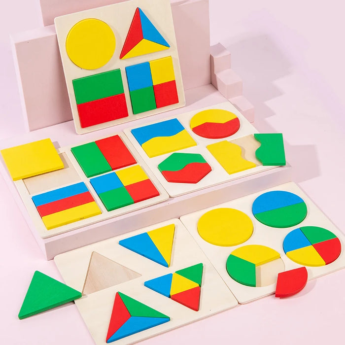 Montessori Squares and Circles Wooden Toys