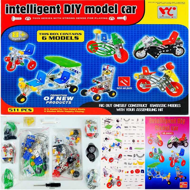 6 in 1 DIY Assemble Intelligent Model Car Toy