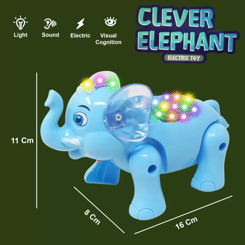 Walking Elephant Toy for Kids With Light and Sound