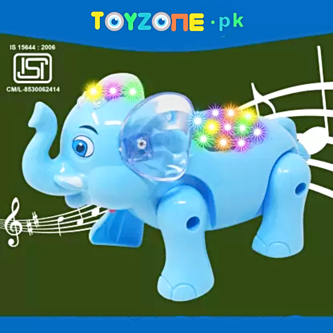 Walking Elephant Toy for Kids With Light and Sound