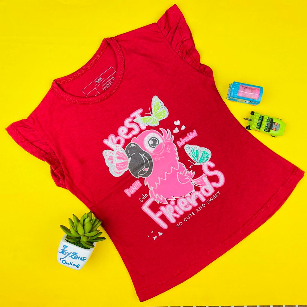 Hunny Bunny Parrot Printed T-Shirt For Kids