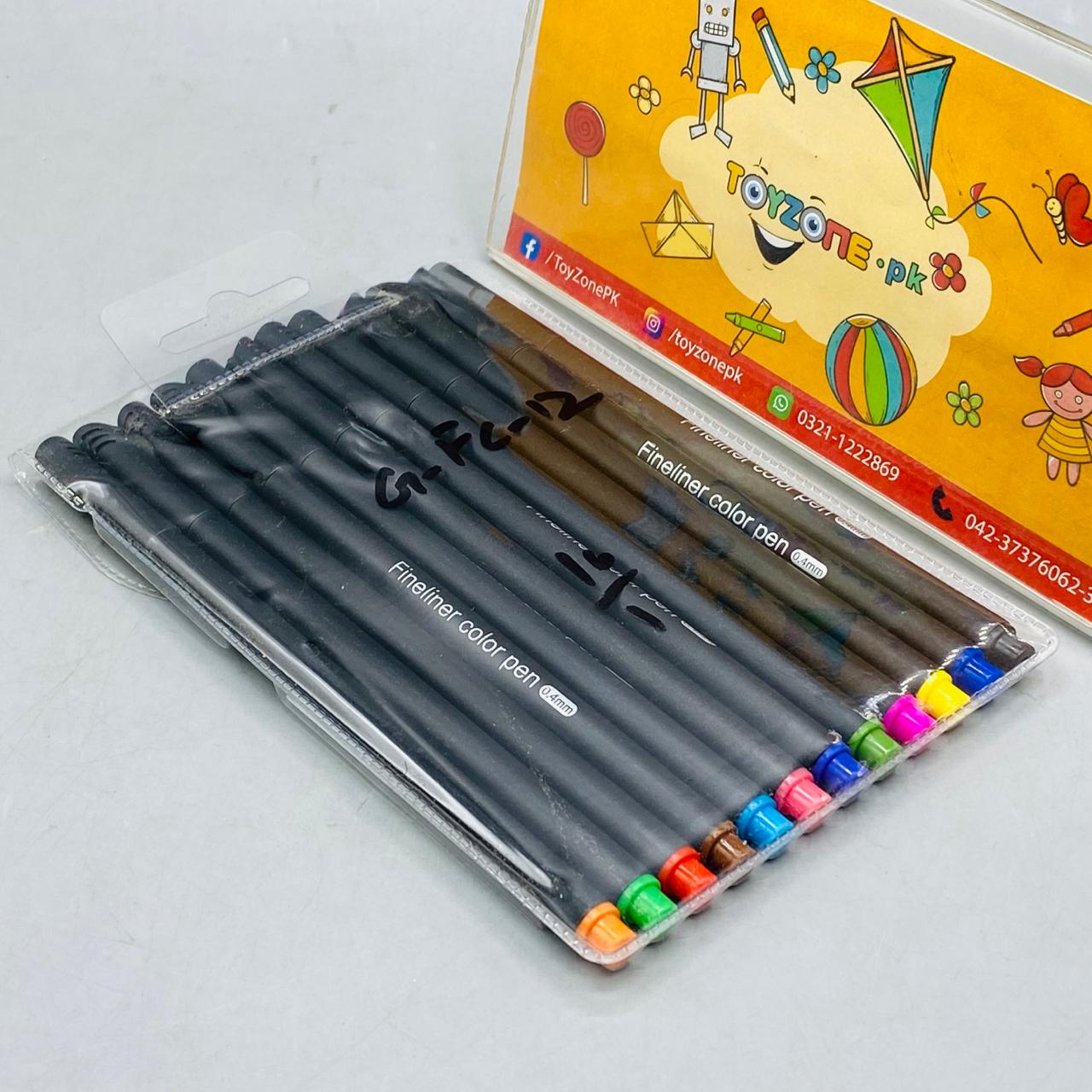 Fineliner Color Pen Set (12 Pieces)