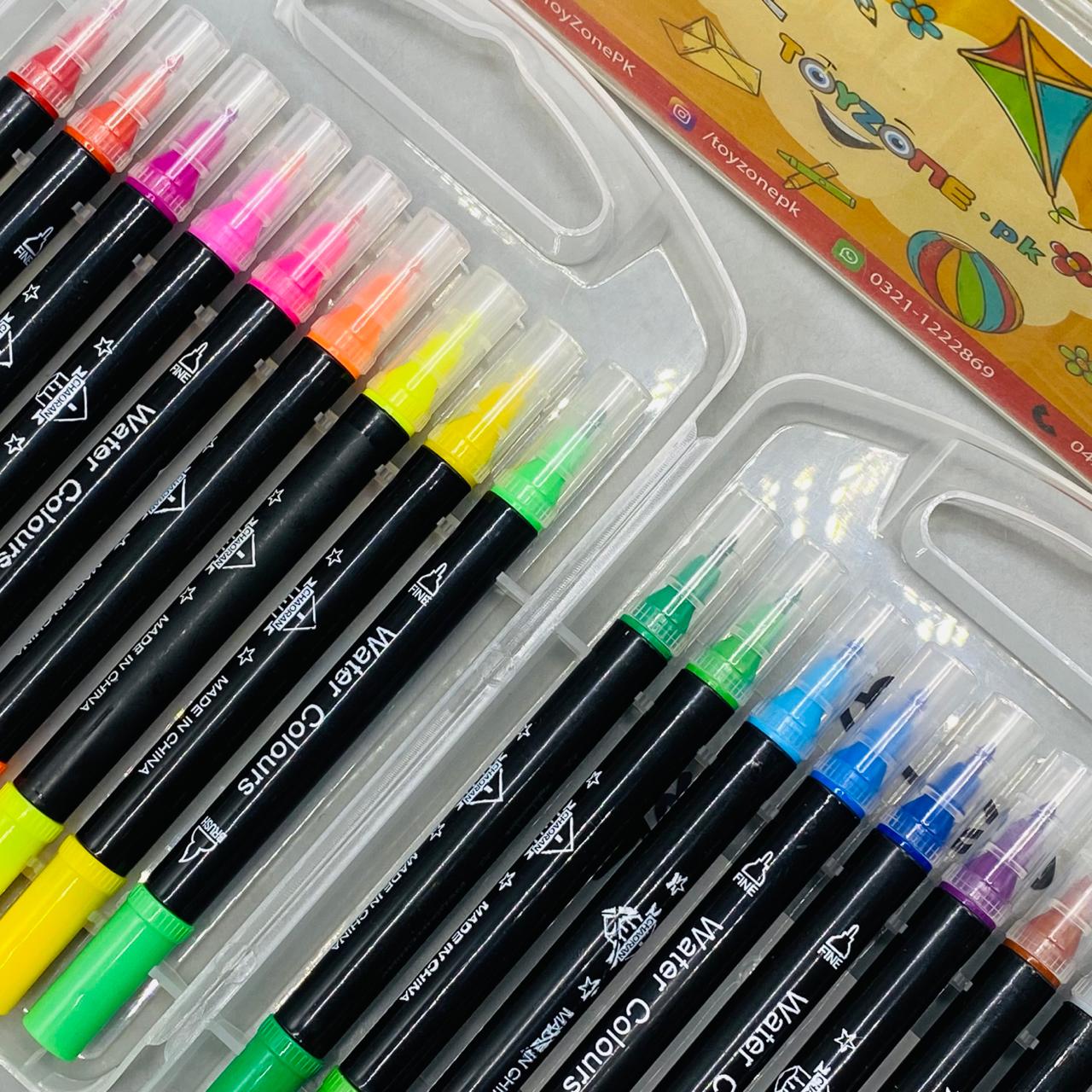 Double Ended Watercolor Marker Set (18 Pieces)