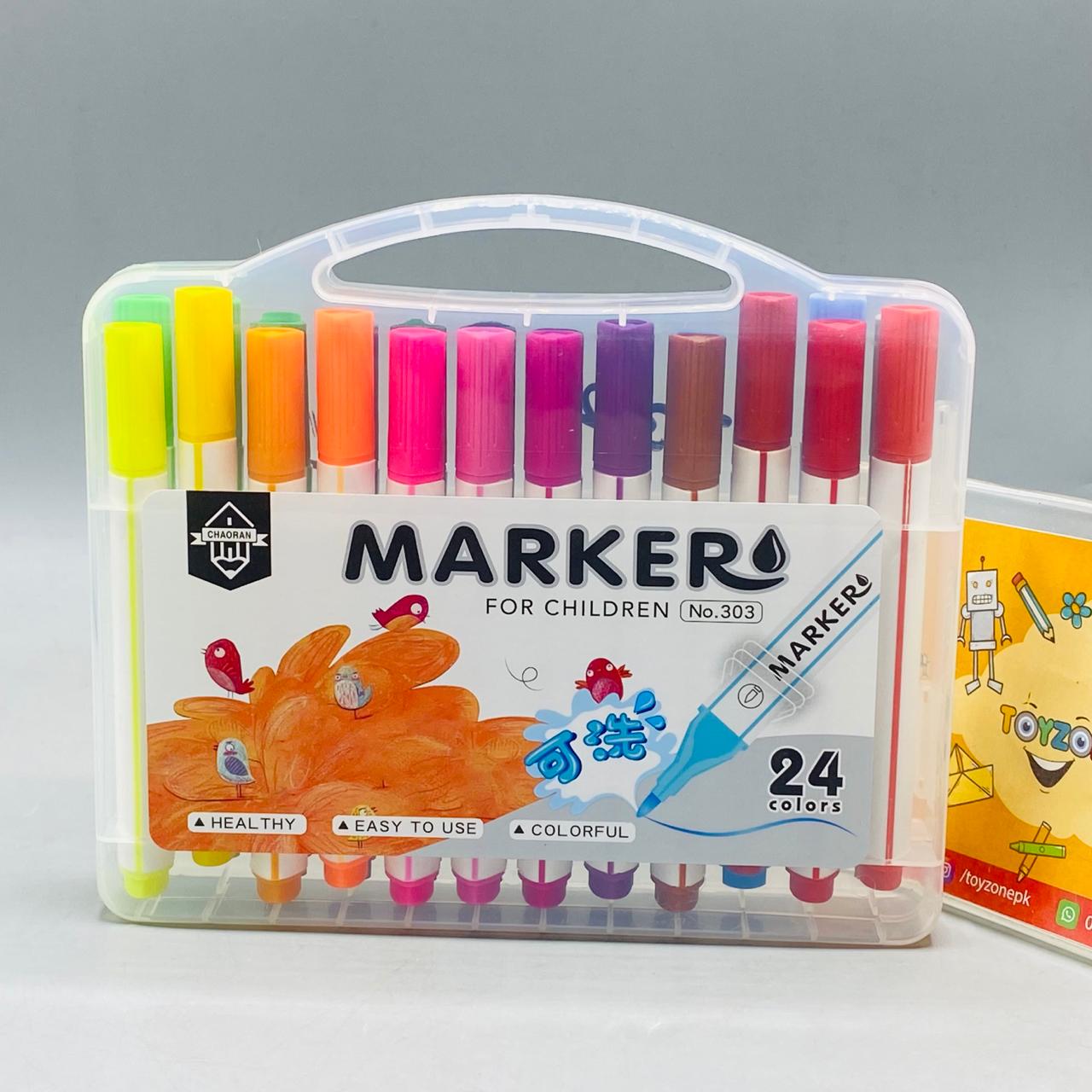 Chaoran Washable Markers Set (24 Colors)