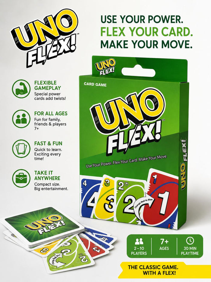 Multi Player UNO FLEX Family Card Game