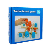 Thumbnail for Wooden Emoji Tic Tac Toe Tache Board Game