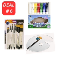 Thumbnail for Artist Acrylic Paint & Brushes Set Deal - 19 Pieces