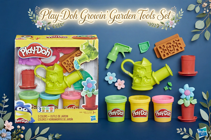 Hasbro Play-Doh Growin' Garden Tools Set