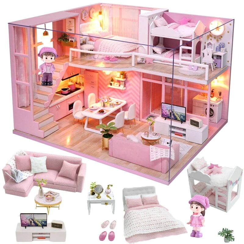 DIY Miniature Dollhouse Furniture Kit - Enchanting Room Box Theatre
