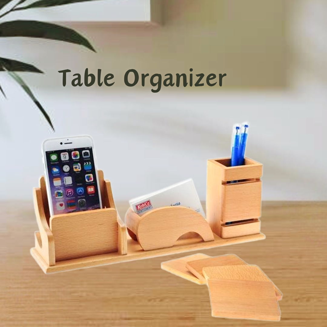 Office Desk Organizer Set ( Wooden Deal )