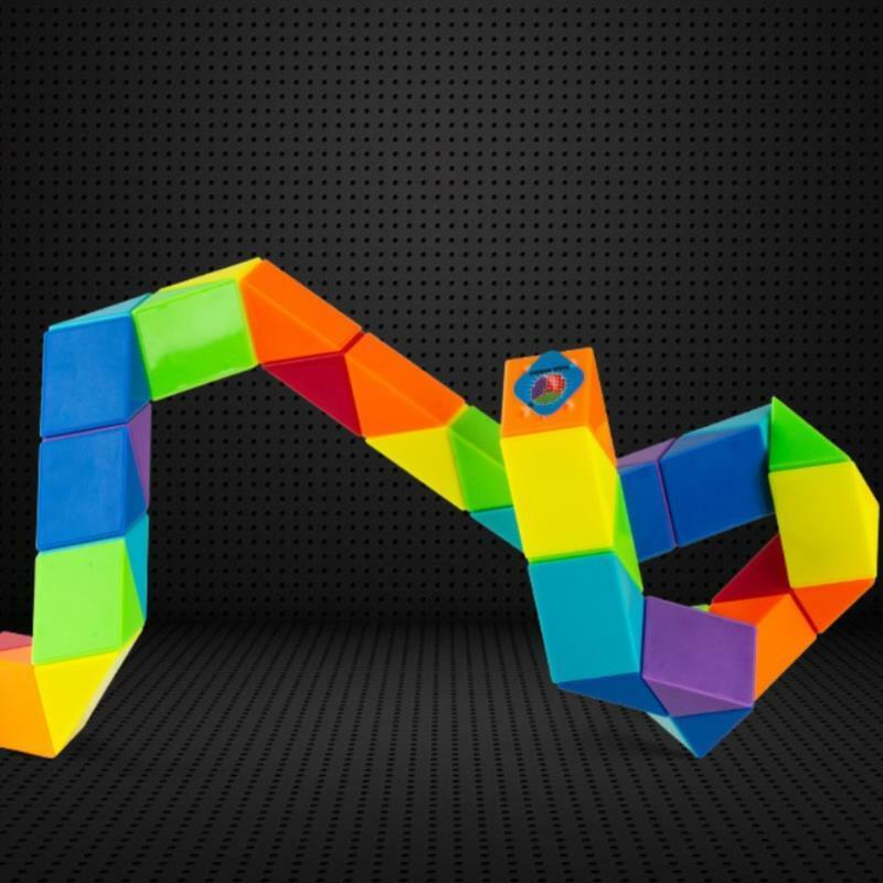 Pack of 2 Magic Rule Snake Multi Color 3D Puzzle Cube