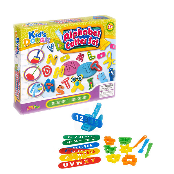 alphabet cutter set kids dough