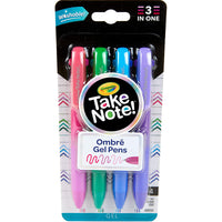 Thumbnail for Take Note Washable Gel Pens, Ombre, 4 Count