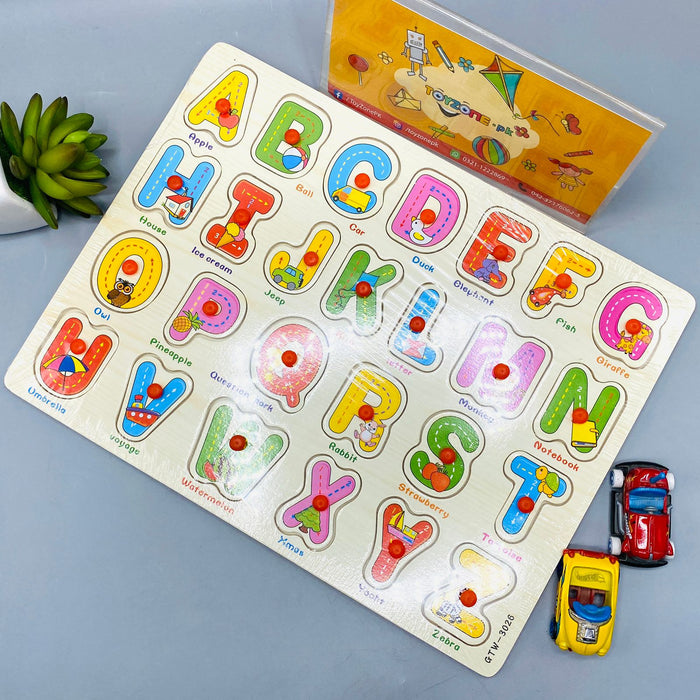 26 alphabets learning block puzzle toy