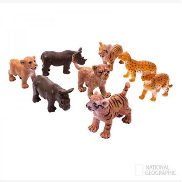 national geographic wild animals in tube 8 pcs