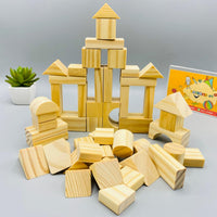 Thumbnail for 50 pcs wooden building blocks