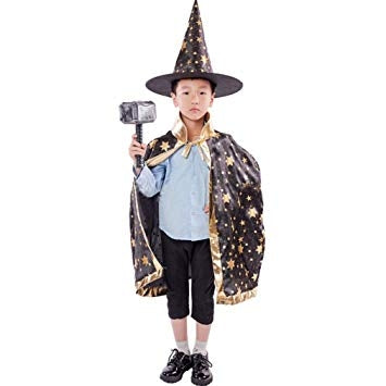 halloween costumes witch wizard cloak with hat