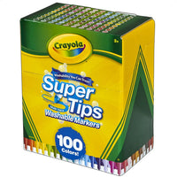 Thumbnail for crayola super tips 100 count assorted color washable markers