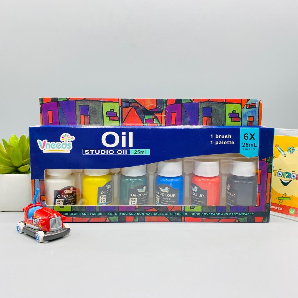 6 tubes oil colours painting set