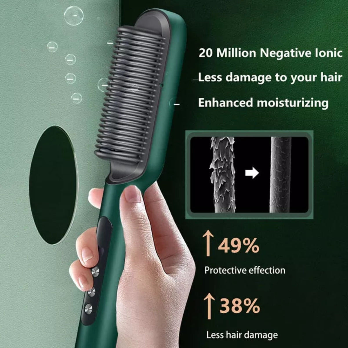 Ionic Hair Straightener With Hair Brush