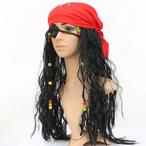 halloween pirates of the caribbean pirate wig