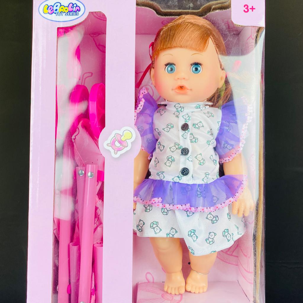 baby doll stroller with doll