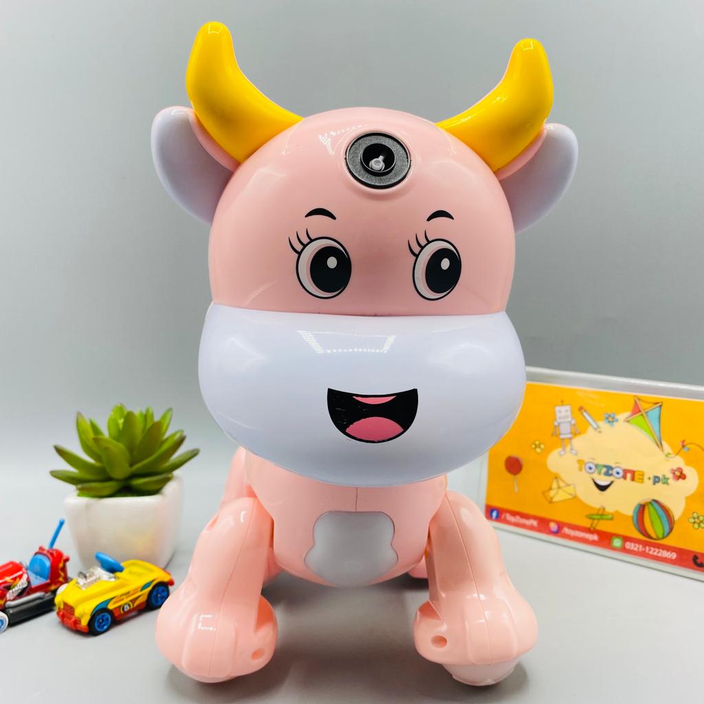 baby light and sound walking cow toy