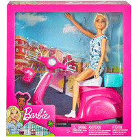 Thumbnail for barbie blonde doll with scooter