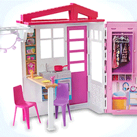 Thumbnail for barbie doll with furniture set