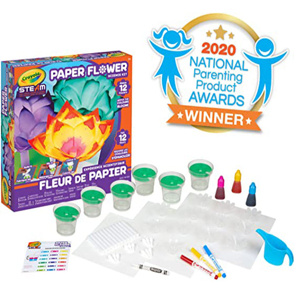 crayola paper flower science kit color changing flowers gift for kids