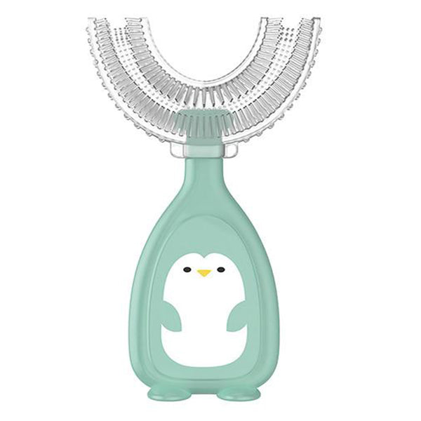 cute cartoon penguin u shaped toothbrush 1