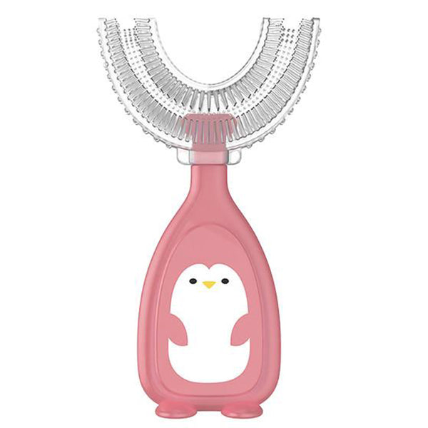 cute cartoon penguin u shaped toothbrush 1