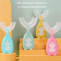 Thumbnail for cute cartoon penguin u shaped toothbrush 1