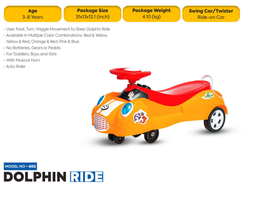 Baby Push Car - Dolphine Ride