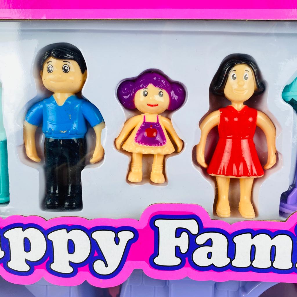 happy family doll house in a villa style