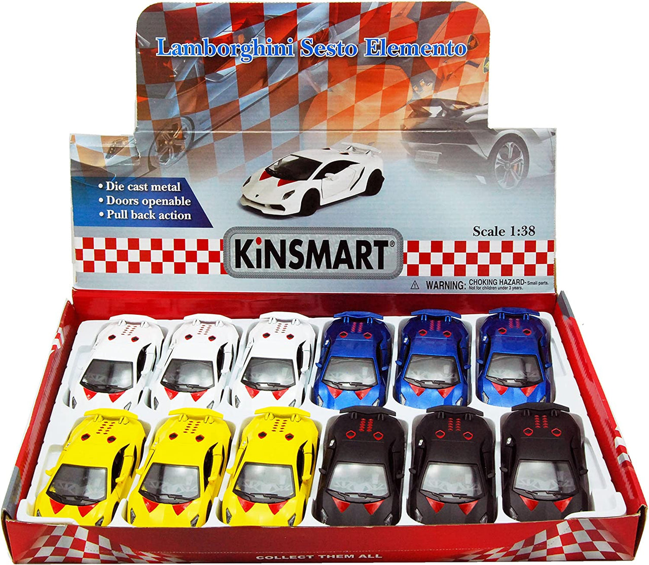 kinsmart lamborghini sesto element diecast model toy car