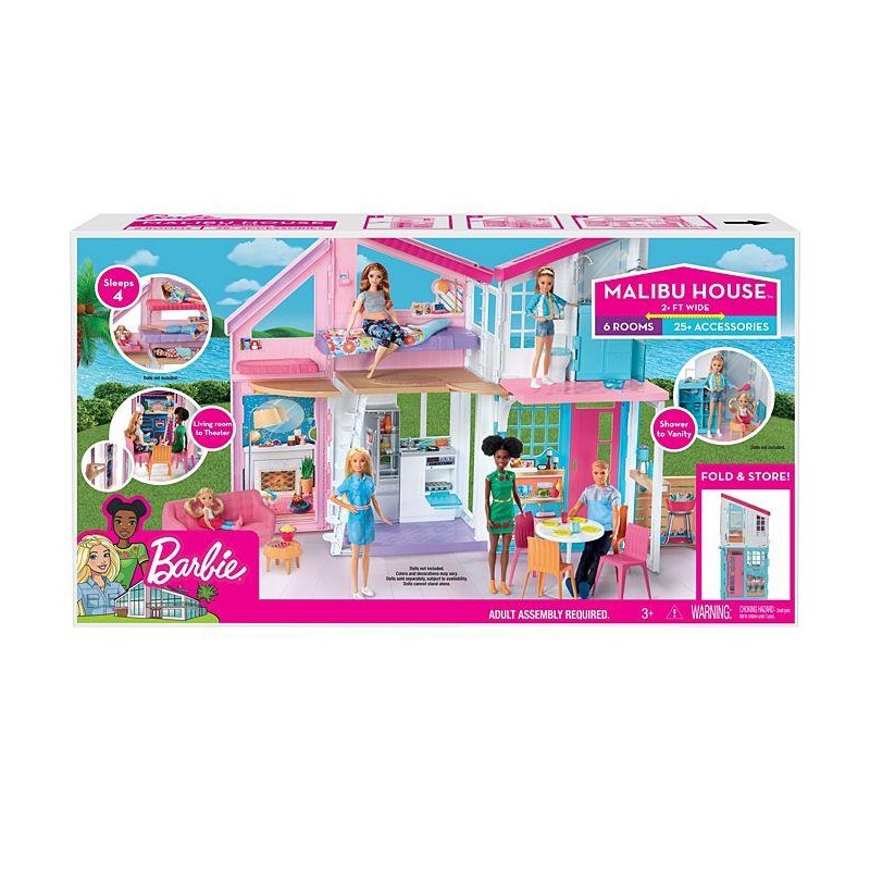 mattel barbie malibu house playset